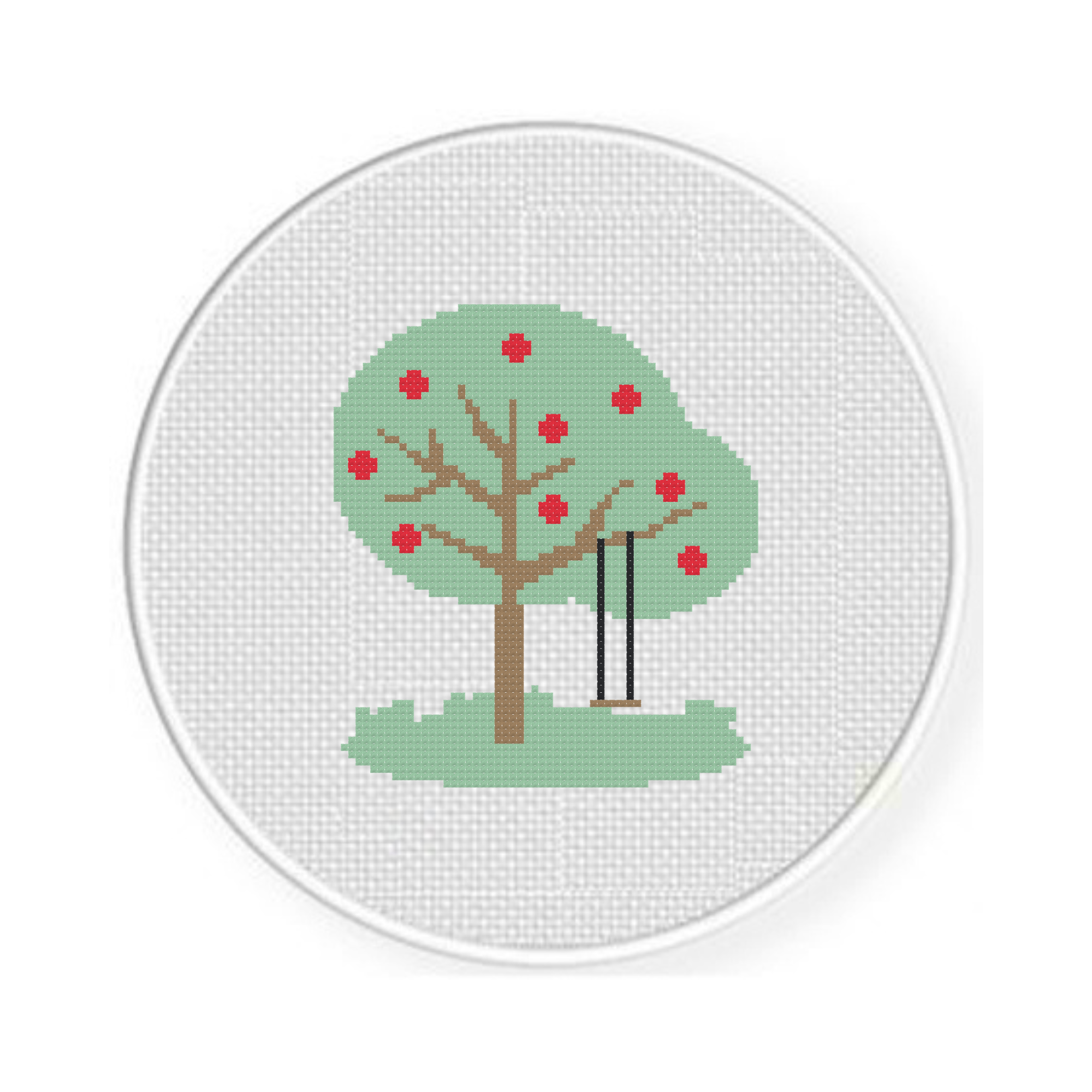 Apple Tree Swing Cross Stitch Pattern - Image 2
