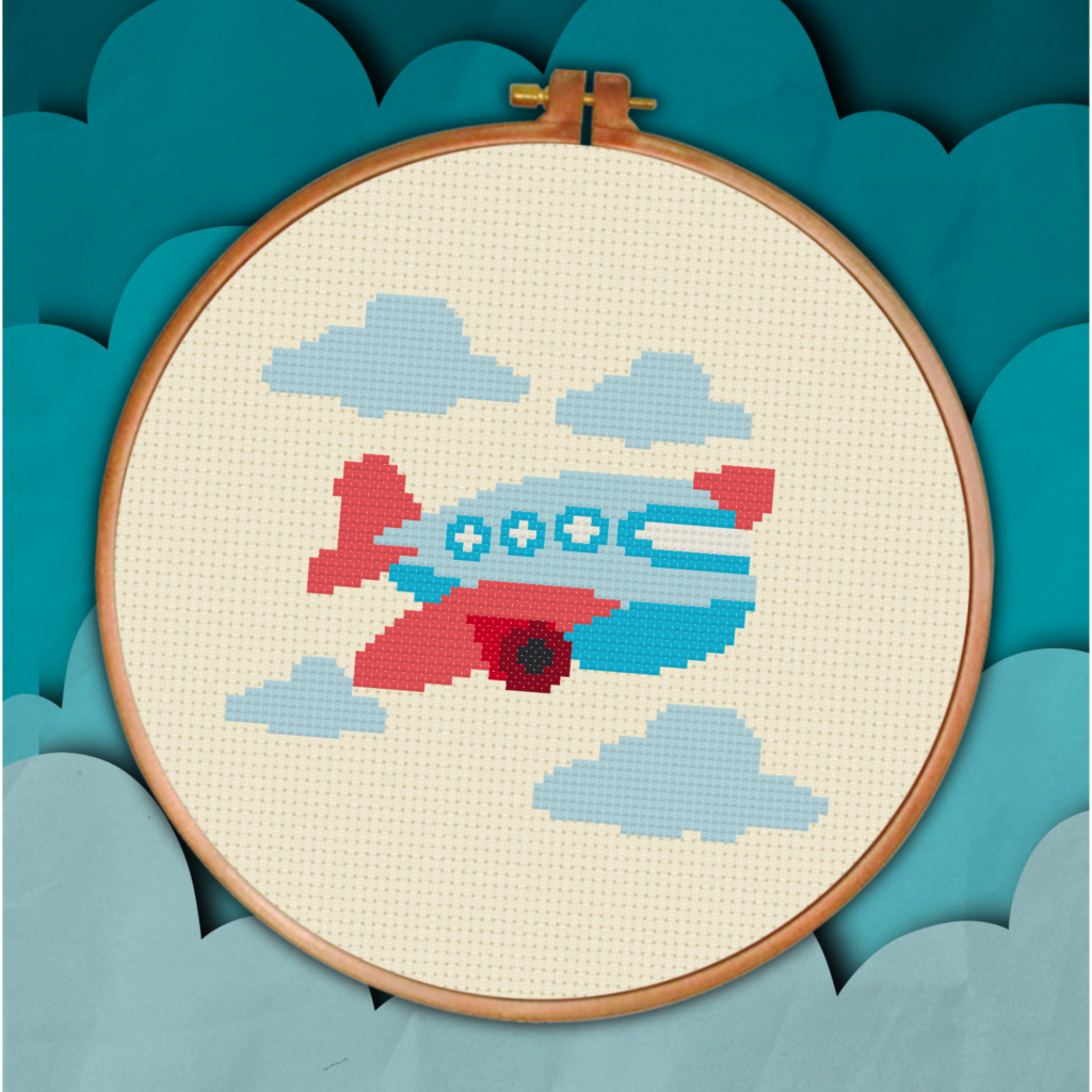 Airplane Cross Stitch Pattern