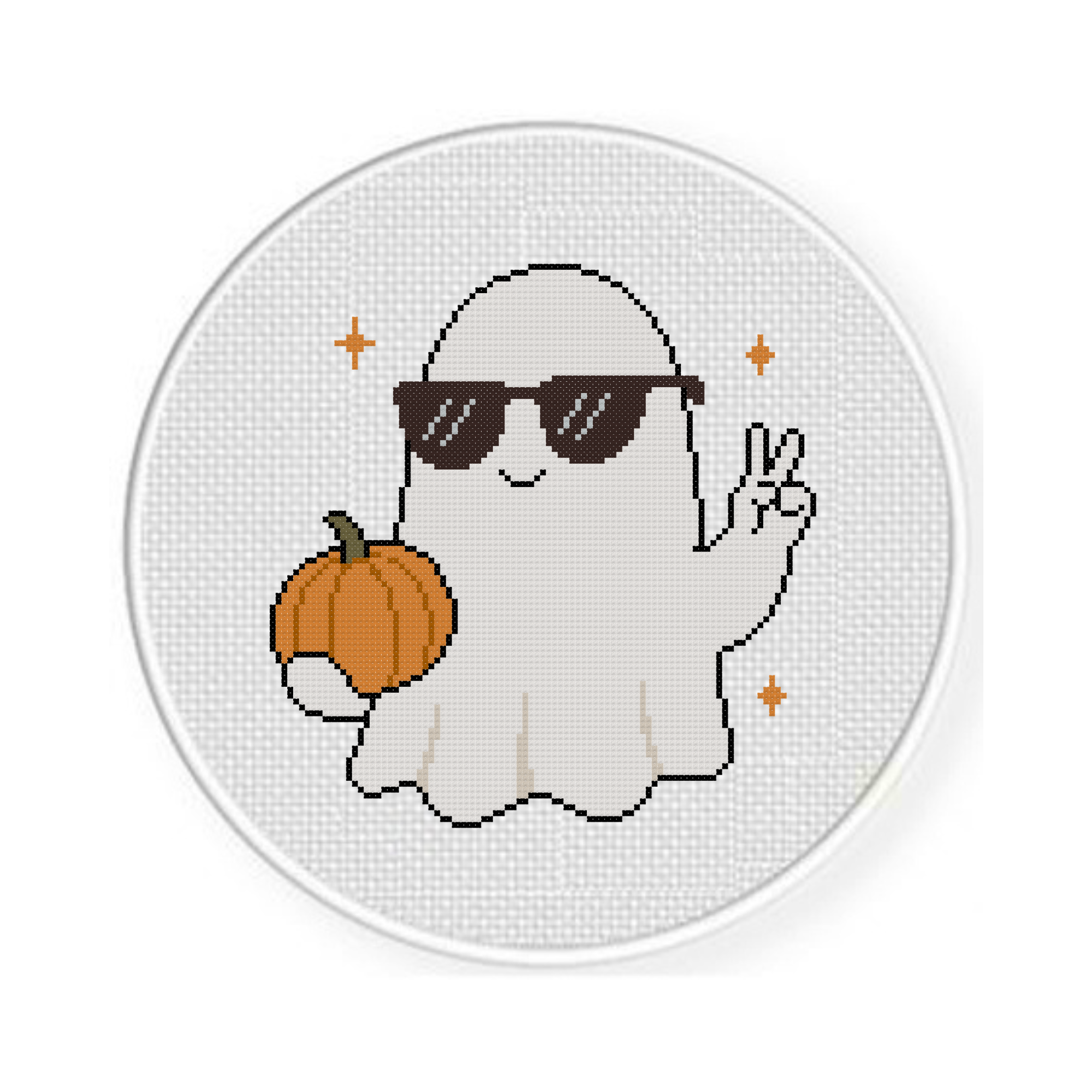 Too Cool Ghost Cross Stitch Pattern - Image 2