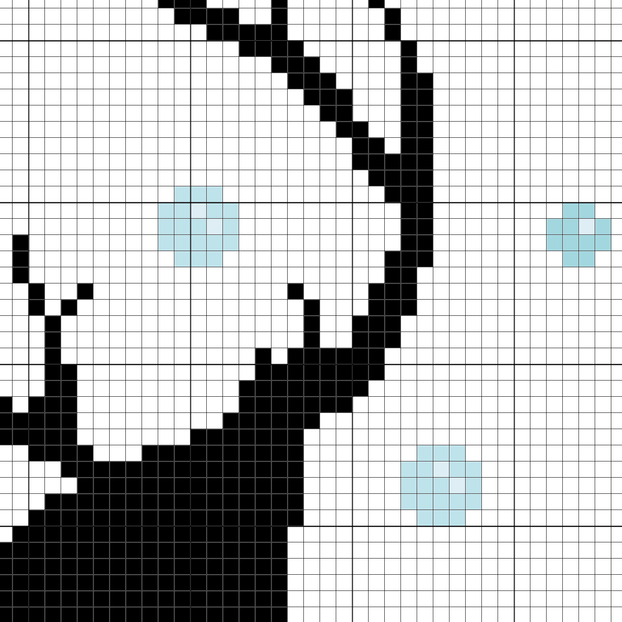 Red Nose Silhouette Cross Stitch Pattern - Image 4