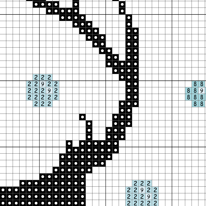 Red Nose Silhouette Cross Stitch Pattern - Image 3