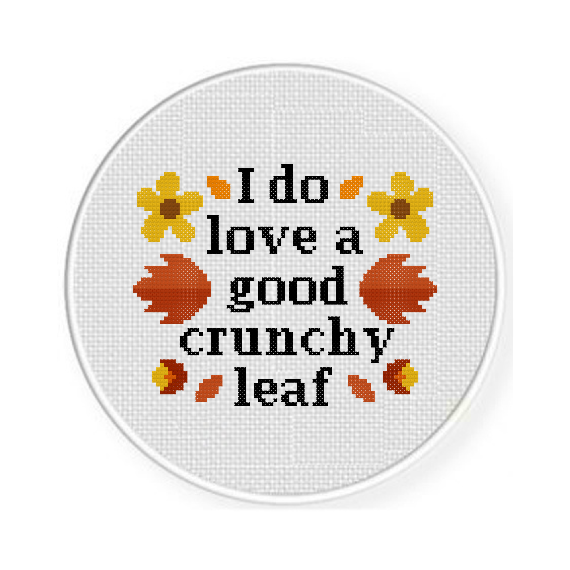 I Do Love A Good Crunchy Leaf Cross Stitch Pattern - Image 2