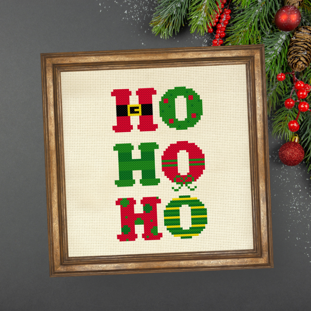 Hohoho Cross Stitch Pattern