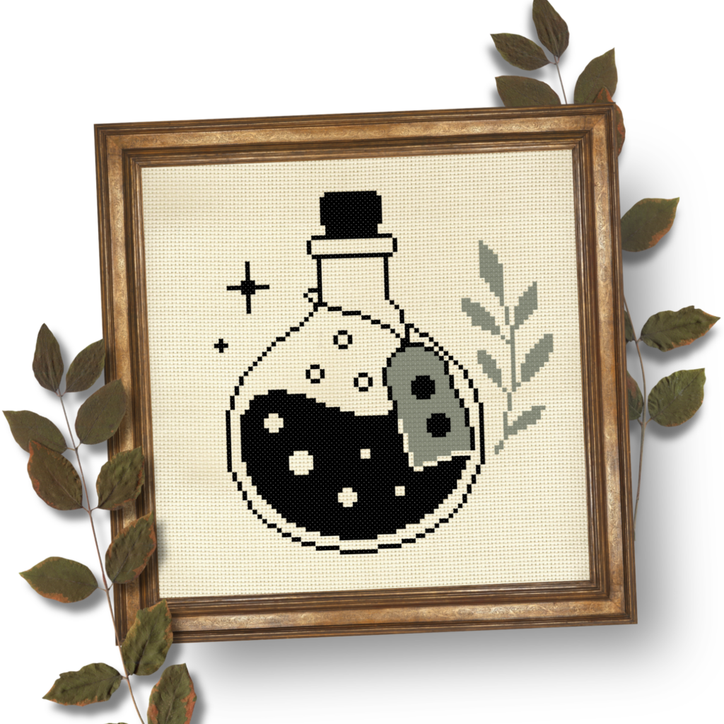Witchy Potion Cross Stitch Pattern