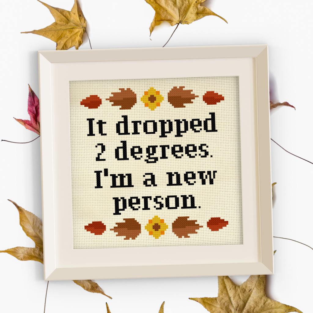 It Dropped 2 Degrees Cross Stitch Pattern