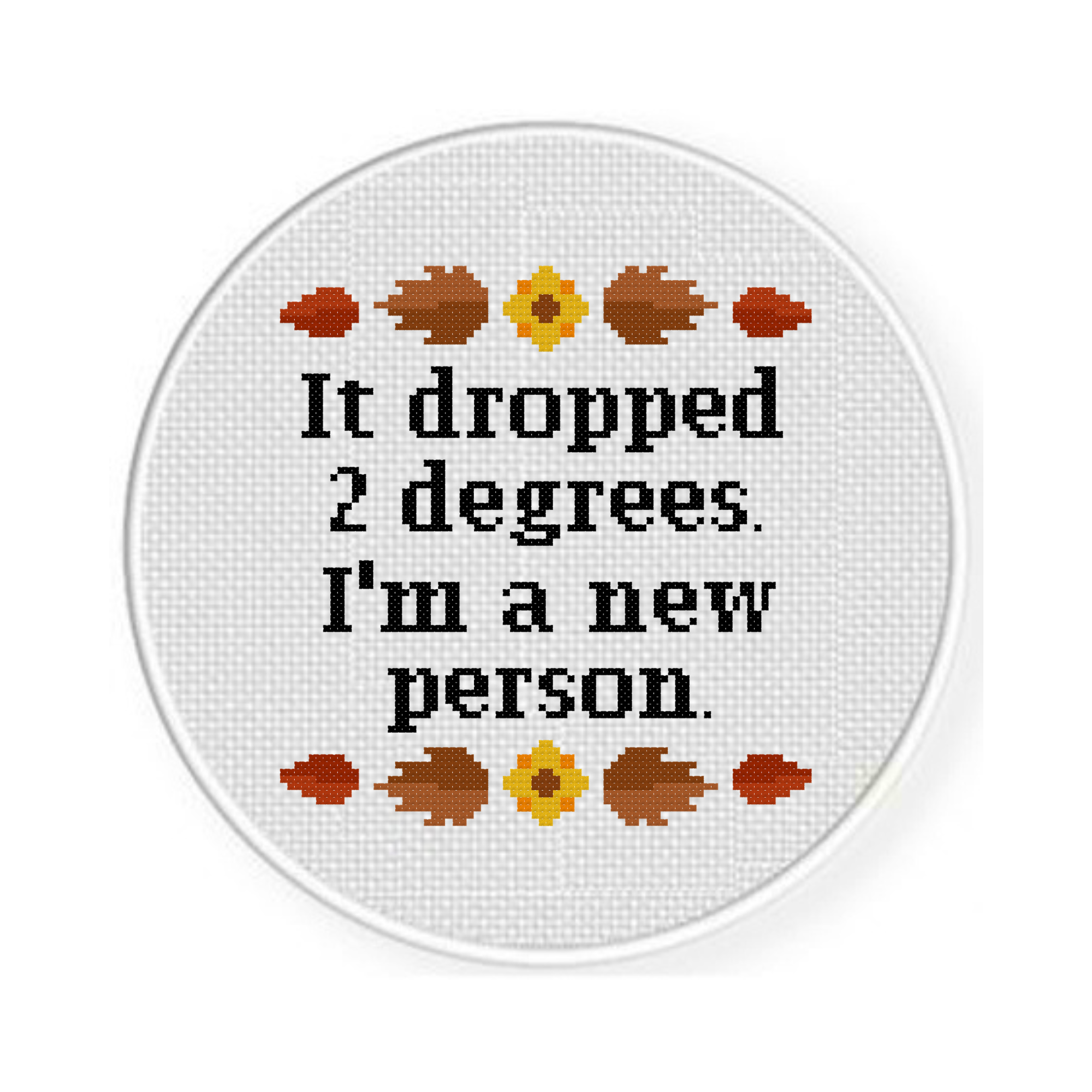 It Dropped 2 Degrees Cross Stitch Pattern - Image 2