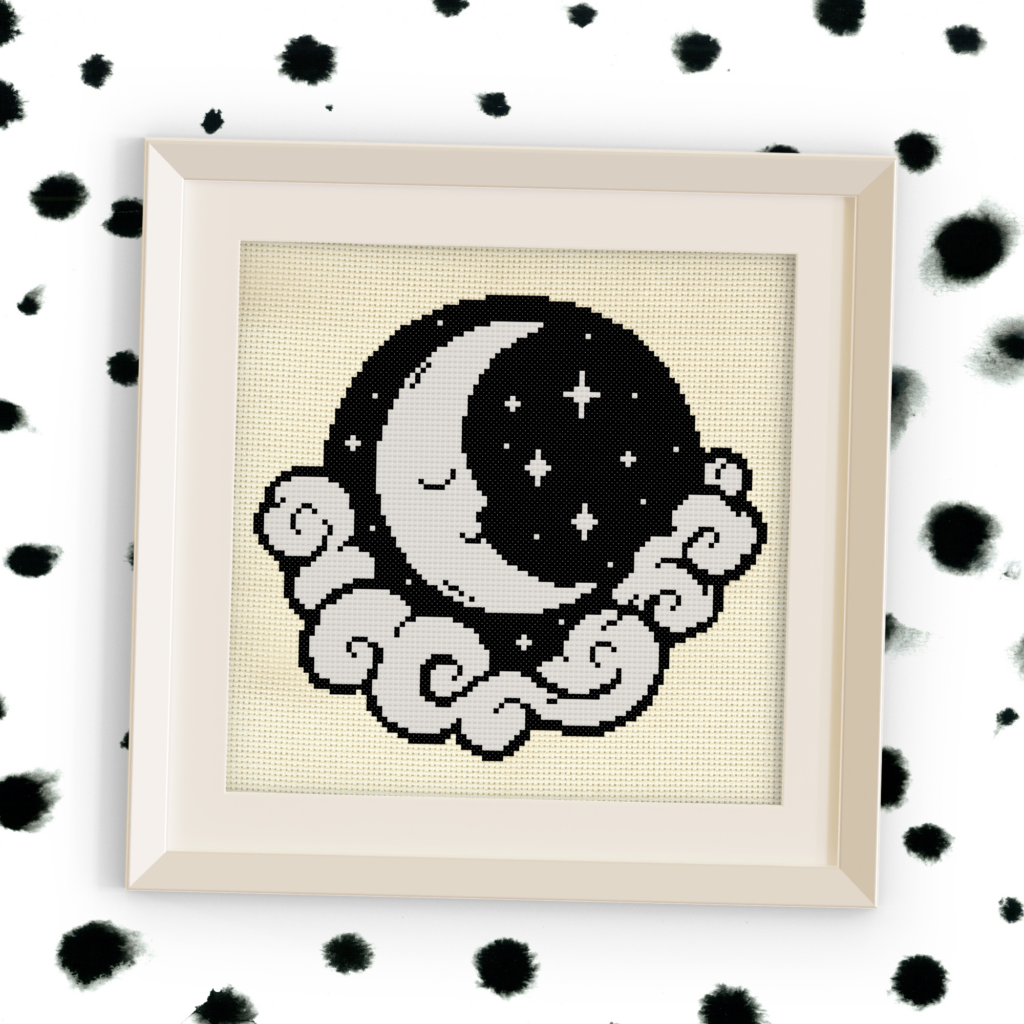 Moon View Cross Stitch Pattern