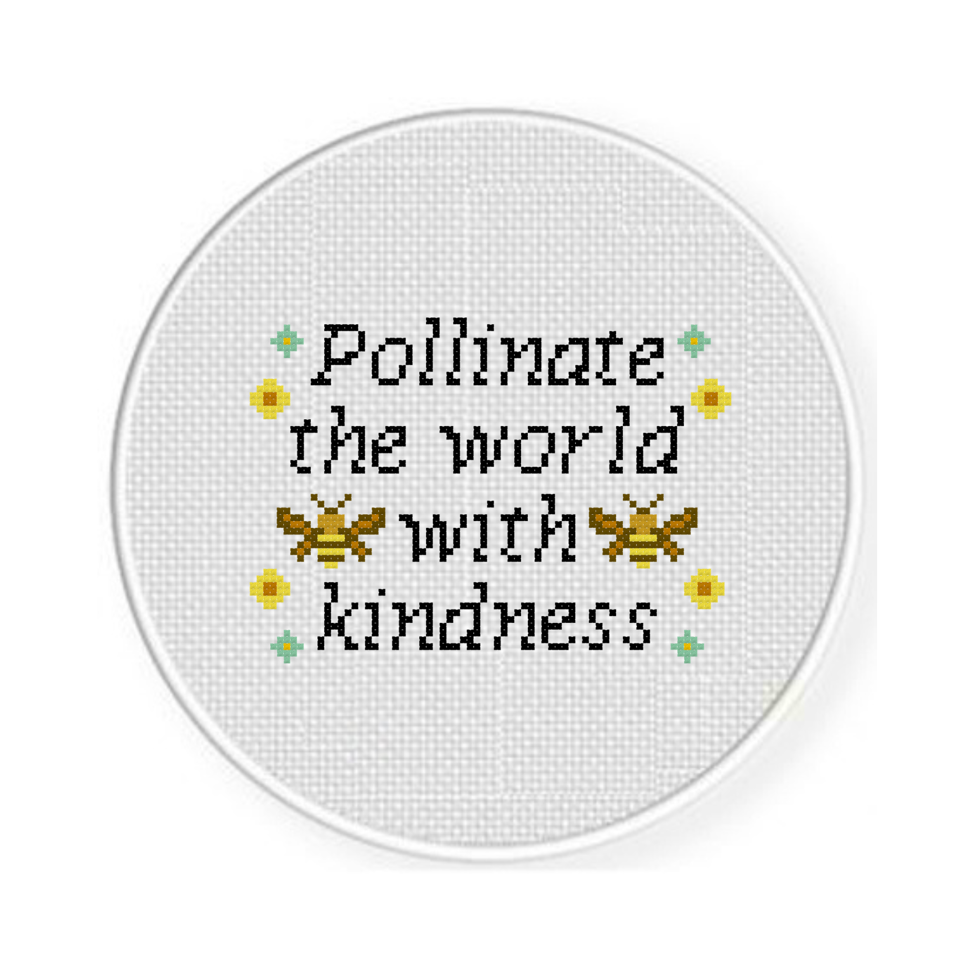 Pollinate The World With Kindness Cross Stitch Pattern - Image 2
